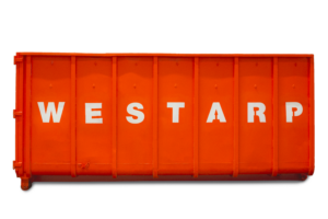 30_m²_roter_muellcontainer_auf_weissem_hintergrund_von_helmut_westarp
